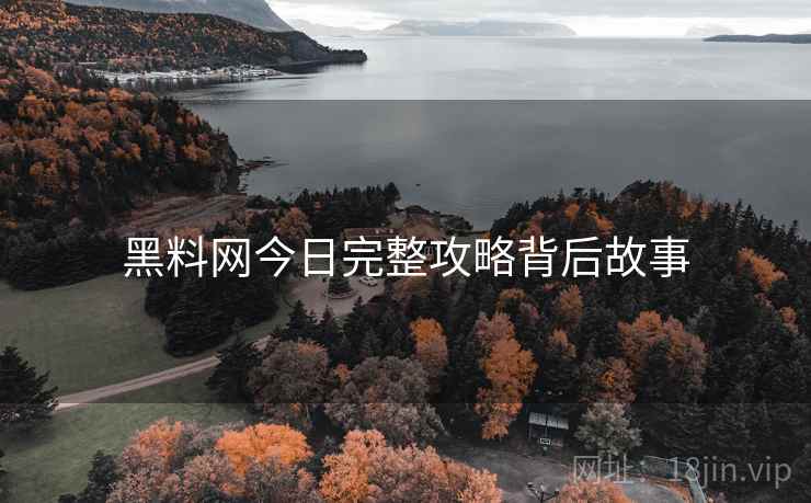 黑料网今日完整攻略背后故事